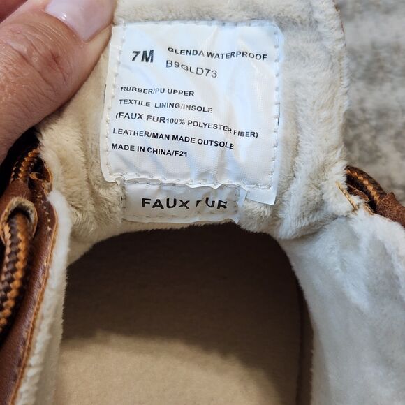 JBU by Jambu women's Glenda waterproof duck boot low top brown blue size 7 - Picture 2 of 10